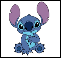 How to Draw Stitch from Lilo and Stitch