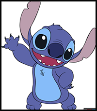 How to Draw Stitch from Lilo and Stitch