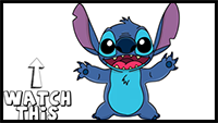 How to Draw Stitch | Tutorial Easy