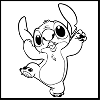 How to Draw happy Stitch