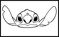 How to Draw the Face of Stitch