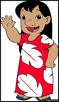 How to Draw Lilo from Lilo and Stitch