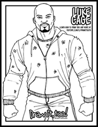 How to Draw LUKE CAGE (Netflix Luke Cage Series) Drawing Tutorial