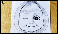 How to Draw Masha and the Bear - Step by Step