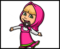 How to Draw Masha from Masha and the Bear
