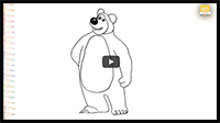 Bear Drawing from Masha and the Bear