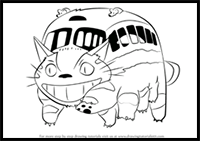 How to Draw Catbus from My Neighbor Totoro