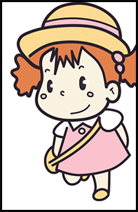 How to Draw Mei Kusakabe from My Neighbor Totoro (Cute / Kawaii / Chibi Style) Easy Step by Step Drawing Tutorial