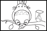 How to Draw Totoro from My Neighbor Totoro – Easy Step by Step Drawing Tutorial
