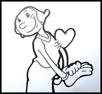 How to Draw Popeye | Drawing Olive Oyl
