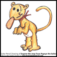 How to Draw Eugene the Jeep from Popeye the Sailor