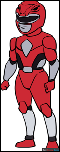 How to Draw the Red Ranger from Power Rangers