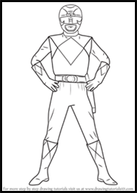 How to Draw Black Ranger from Power Rangers