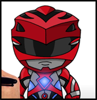 How to Draw Red Ranger | Power Rangers