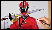 How to Draw Red Power Ranger