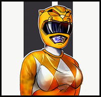 How to Draw Yellow Ranger