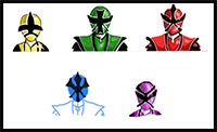How to Draw the Power Rangers Samurai