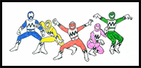 How to Draw the Power Rangers