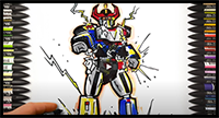 Drawing the Megazord – Fortnite x Power Rangers Crossover!