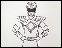 How to Draw Green Ranger | Power Rangers