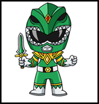 How to Draw Green Ranger | Power Rangers | Awesome Step-by-Step Tutorial