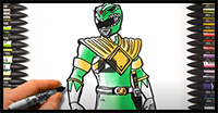 Drawing the Green Power Ranger