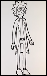 How to Draw Rick and Morty - Rick