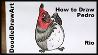 Drawing: How to Draw Pedro from Rio - Step by Step
