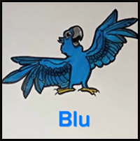 How to Draw Rio Movie Character Blu