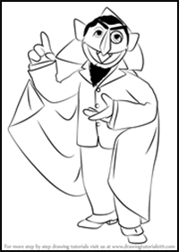 How to Draw Count von Count from Seasame Street