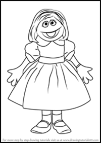 How to Draw Prairie Dawn from Sesame Street