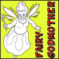 How to Draw Fairy Godmother from Shrek with Easy Step by Step Drawing Tutorial