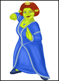 How to Draw Princess Fiona from Shrek