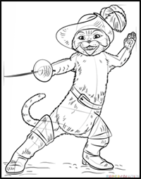 How to Draw Puss in Boots