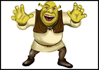How to Draw Shrek Grene Ogre