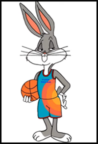 How to Draw Bugs Bunny - Space Jam Characters