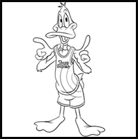 How to Draw DAFFY DUCK - Tune Squad | SPACE JAM: A New Legacy