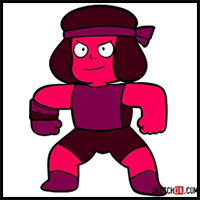 How to draw Ruby | Steven Universe