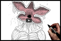 How to Draw a Demogorgon | Step by Step | Stranger Things 4