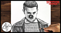 How to Draw ELEVEN | Stranger Things Drawing (Step by Step)