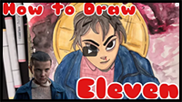 How to Draw Eleven from Stranger Things, Easy Step by Step