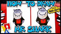 How to Draw Mr. Shark from The Bad Guys Movie