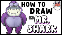 How to Draw Mr. Shark from The Bad Guys Movie