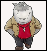 How to Draw Mr. Shark from The Bad Guys