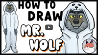 How to Draw Mr. Wolf from the Bad Guys Movie