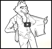 How to Draw Mr. Wolf from The Bad Guys
