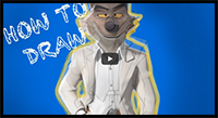 How to Draw Mr. Wolf from “The Bad Guys” (EASY DRAWING TUTORIAL)