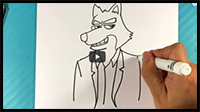 EASY How to Draw BAD GUYS – MR. WOLF