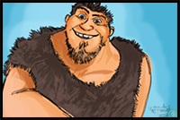 How to Draw Grug Crood from The Croods