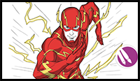 How to Draw The Flash (Running) | Step by Step | DC